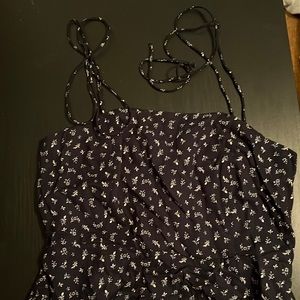 Navy blue with white florals old navy dress